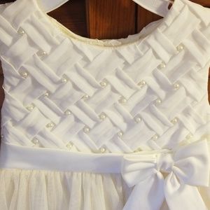 Rare Editions Dresses - Toddler white pearl dress Rare Editions Dresses - Toddler white pearl dress